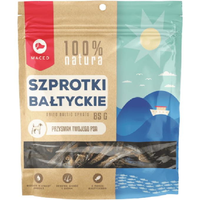 85g Maced Natuurlijk Baltische sprot hondensnacks