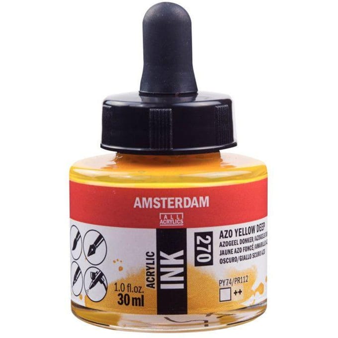 Amsterdam Acrylic Ink Fles 30 ml Azogeel Donker 270