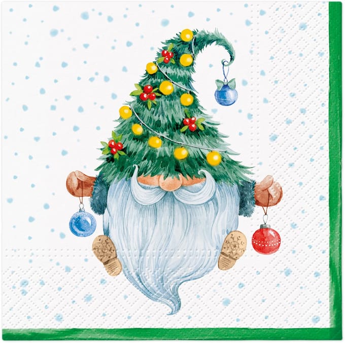 Lunch servetten Fancy gnome - PAW Decor - 33x33 cm
