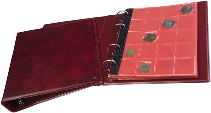 Muntenalbum - Munten Verzamelmap -Rood