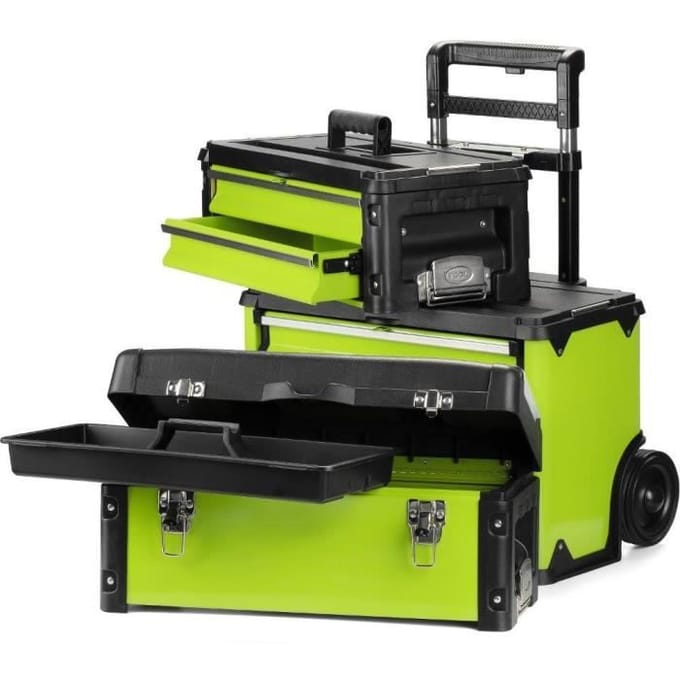 FIELDMANN – FDN 4150 – Gereedschapskist op wielen – Metaal – 3 delen