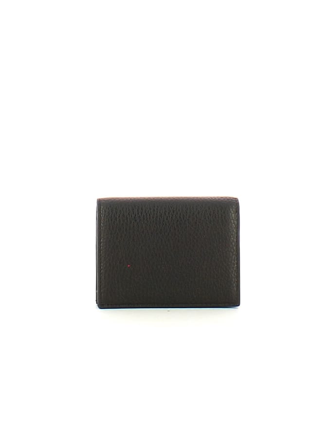 COCCINELLE MINI PORTEFEUILLE METALLIC SOFT LEDER ZWART