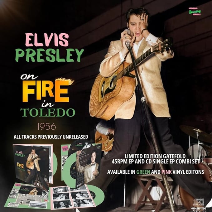 Elvis Presley - On Fire In Toledo 1956 (7" Single | CD) (Coloured Vinyl)