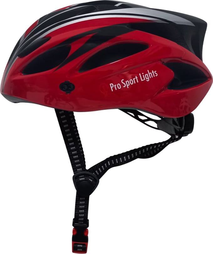 Fietshelm Dames/Heren Pro Sport Lights - Rood/Zwart - Medium 52/58cm