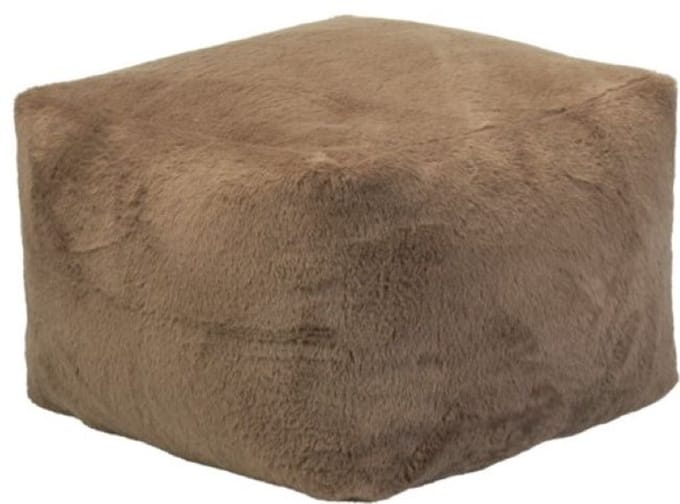 Home & Styling Faux Fur Poef - 40x40cm - Bruin