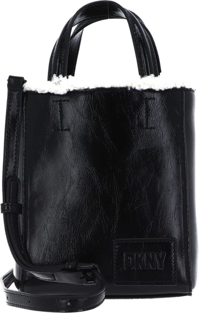 DKNY Schoudertas Handtas Hadlee LT SHRP Mini Crossbody Blk / Natural Zwart