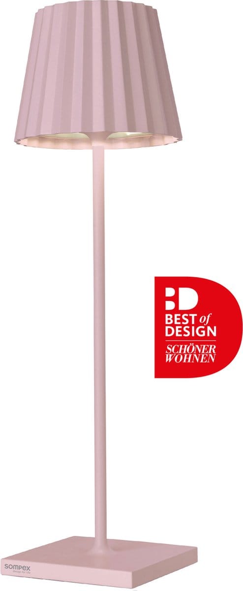 Sompex Troll LED tafellamp accu - binnen / buiten - Roze