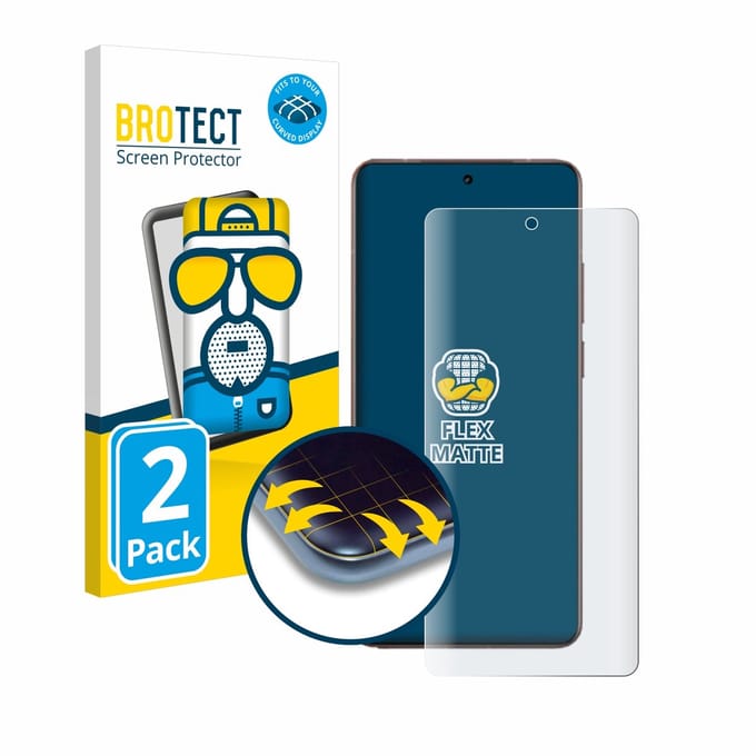 BROTECT - Screenprotector voor realme GT 7 Pro - Folie Beschermfolie matte volledig dekking 2 Stuks