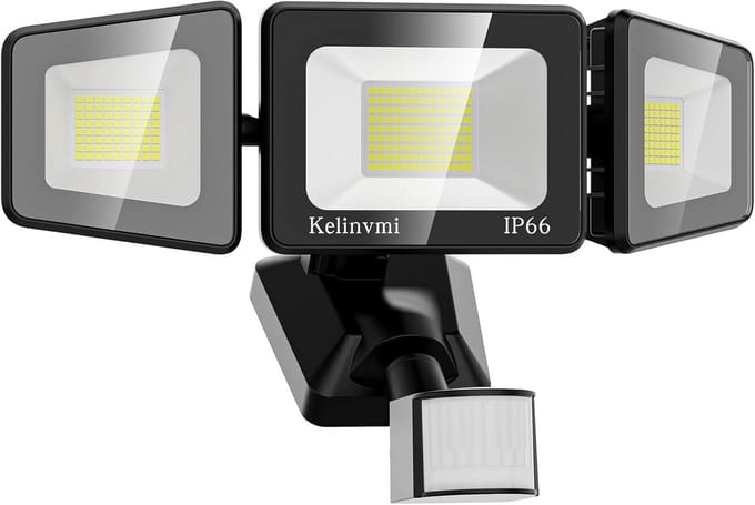 120W LED Beveiligingslamp met Bewegingssensor - Buiten Verlichting 12000lm IP66