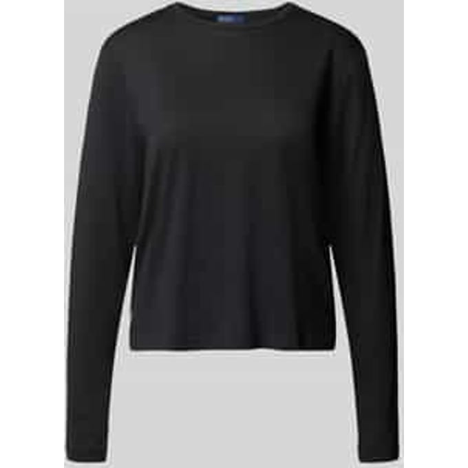 Regular fit shirt met lange mouwen van een mix van katoen en modal