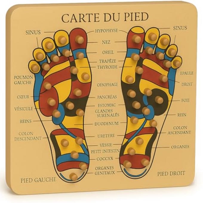 Houten Plank voor Voetmassage en Reflexologie