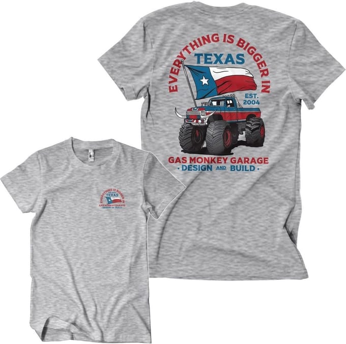 Gas Monkey Garage Everything Is Bigger In Texas T-shirt GMG-1-GMG101-H94-14