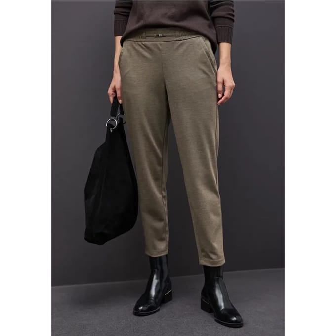 Gemêleerde broek met detail