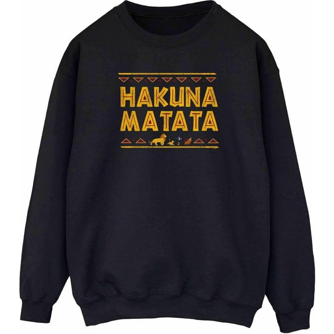 Disney Dames/Dames The Lion King Hakuna Matata Sweatshirt (Zwart)