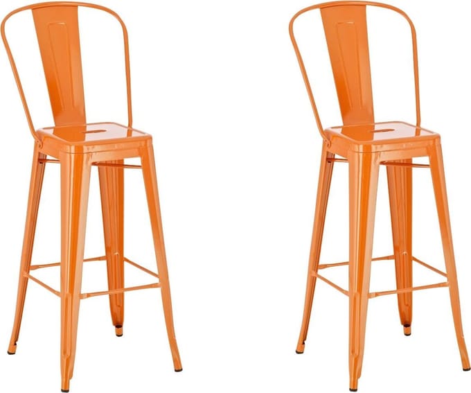 CLP Aiden Set van 2 barkrukken oranje