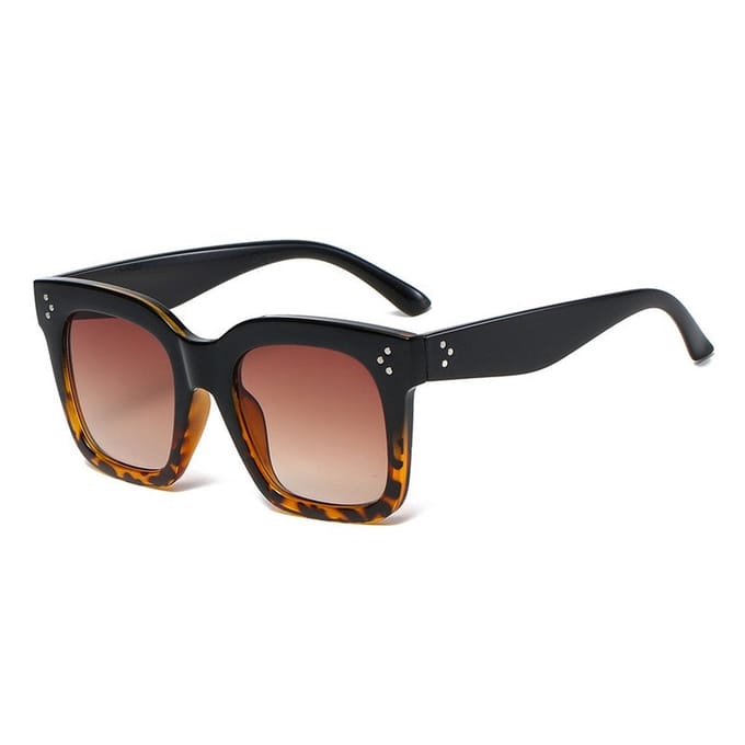 Sun Square Zonnebril | Black / Brown | Fashion Favorite