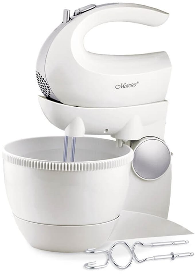 Maestro MR-556 - mixer met roterende kom - 5 snelheden, Turbofunctie - 600W - Wit