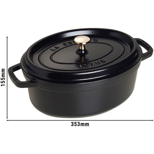STAUB LA COCOTTE - Kookpot - Ovaal - 290mm - Gietijzer - Zwart