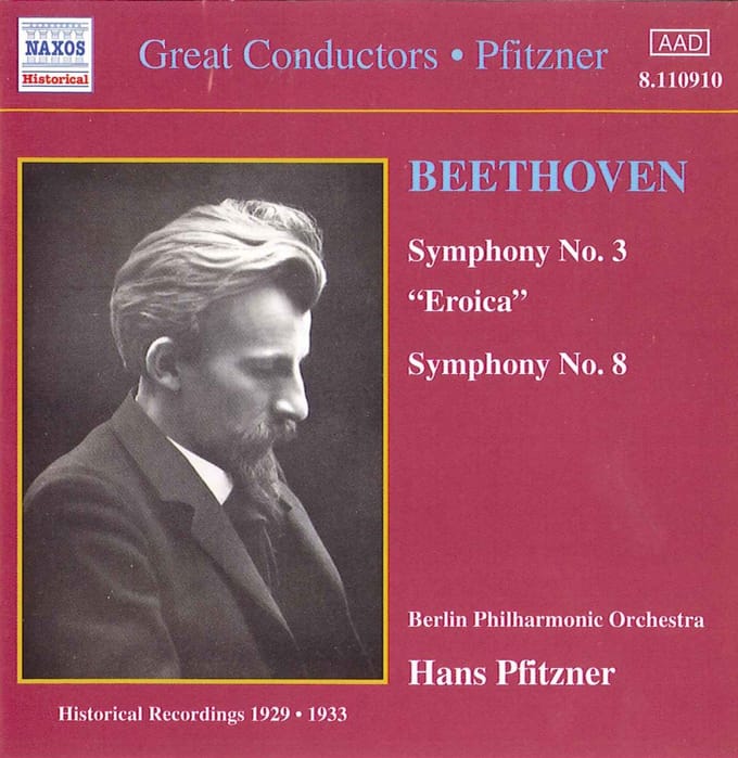 Berlin Philharmonic Orchestra, Hans Pfitzner - Beethoven: Symphonies Nos. 3 & 8 (CD) (Remastered)