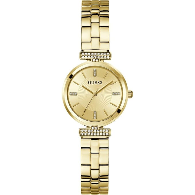 Guess Array GW0762L2 Horloge - Staal - Goudkleurig - Ø 28 mm