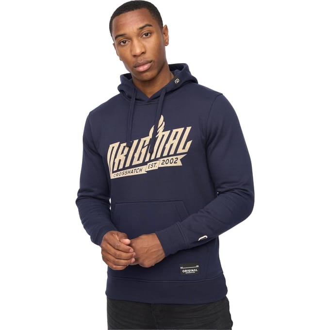 Crosshatch Heren Jampstead Hoodie (Marineblauw)