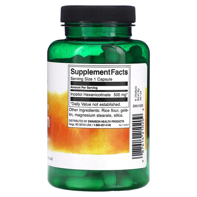 Niacine zonder Roodheid, 500 mg, 120 Capsules