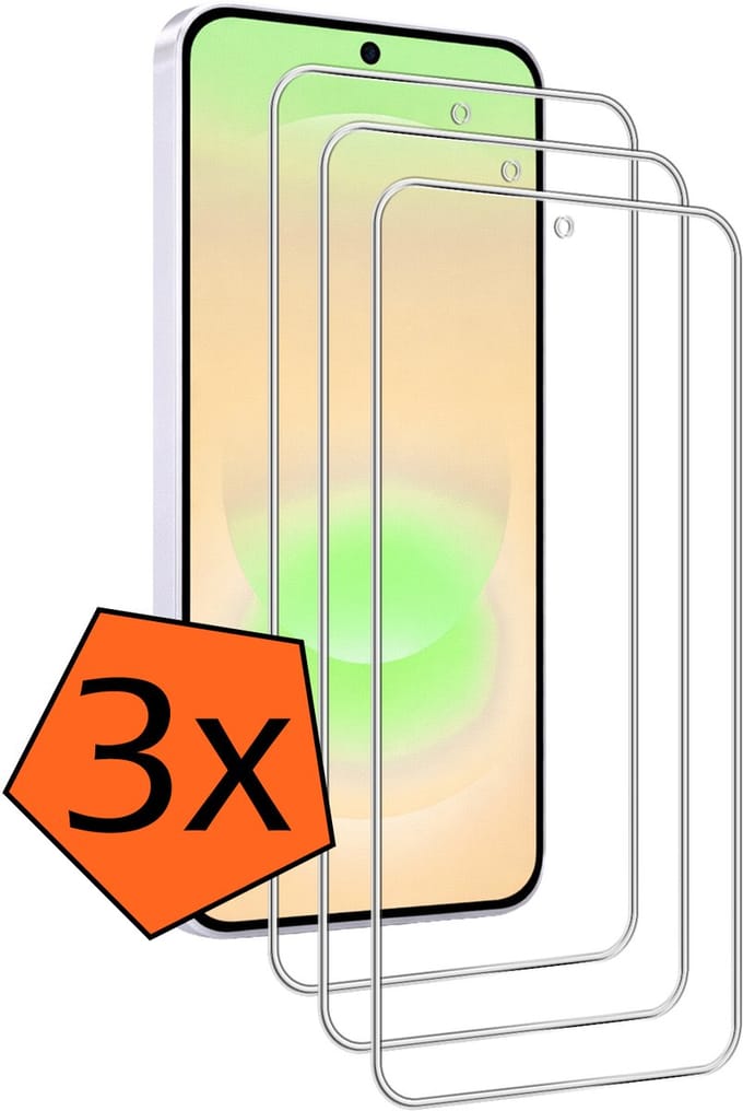 Screenprotector - 3 Stuks - Geschikt voor Samsung Galaxy A37 - Extra Sterk - Gehard Glas - Beschermglas - Tempered Glass - Screen Protector