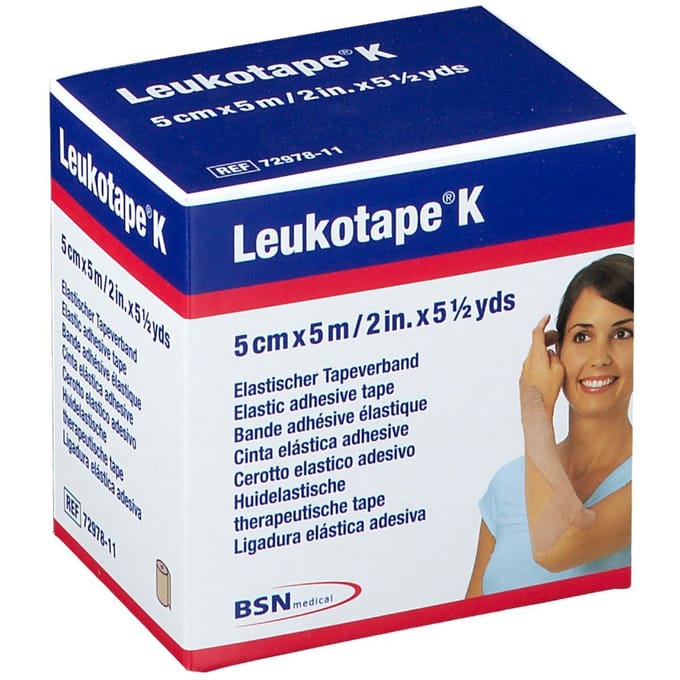 Leukotape K - Elastische Tape - 5 m x 5,0 cm - beige