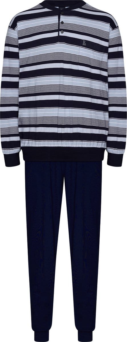 Robson Heren Pyjamaset - Classic Stripes - Katoen - Maat 50