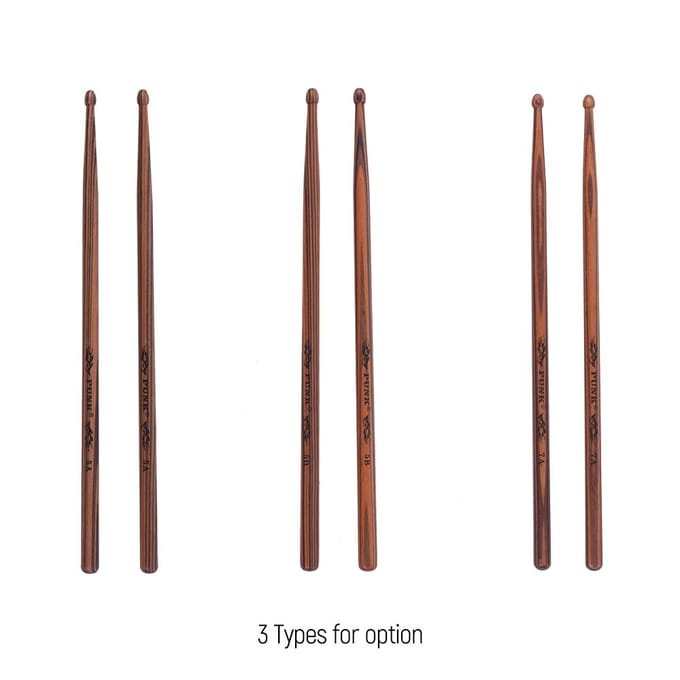 Een paar 7A/5A/5B houten drumstokken Drumset van esdoornhout 5A brown