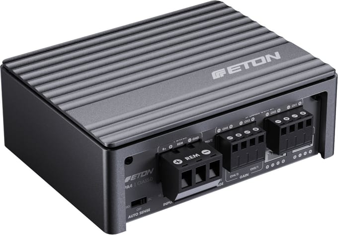 ETON PA4 - Autoversterker - 4 kanaals - 2x 45 Watt + 2x 85 Watt RMS - Klasse D versterker - Micro Mini compacte versterker