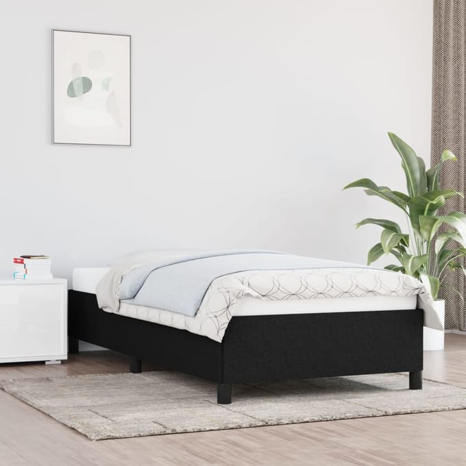 vidaXL - Bedframe - zonder - matras - 100x200 - cm - stof - zwart