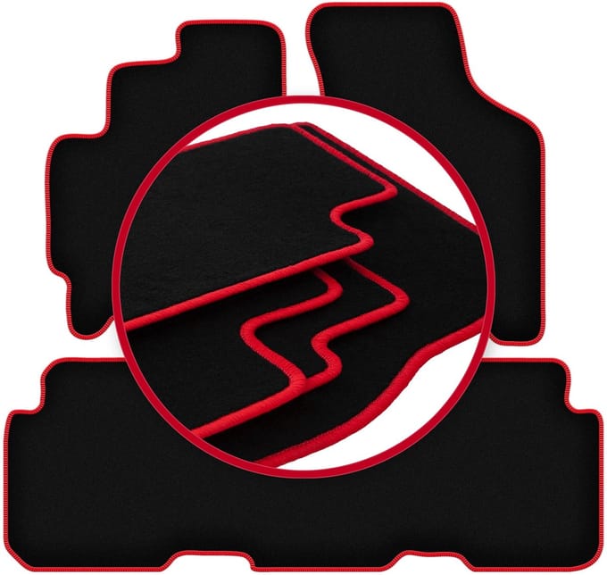 CARLUX-RED automatten voor: Kia Carens I minivan (1999-2006)