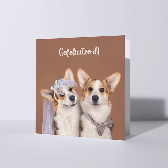 CAT'CHY Cards - wenskaart - huwelijk - hond