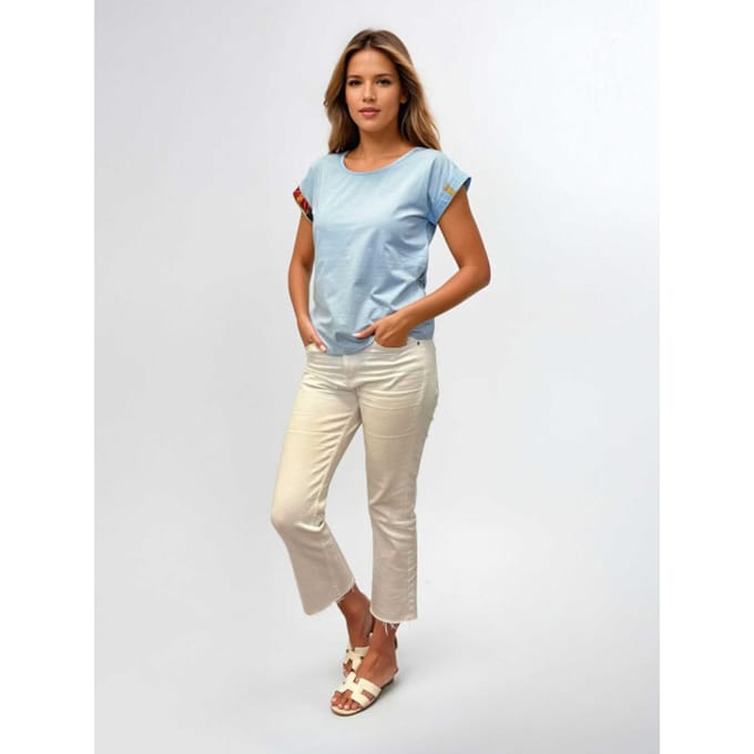 Mucho Gusto Top paratico lichtblauwe elegantie