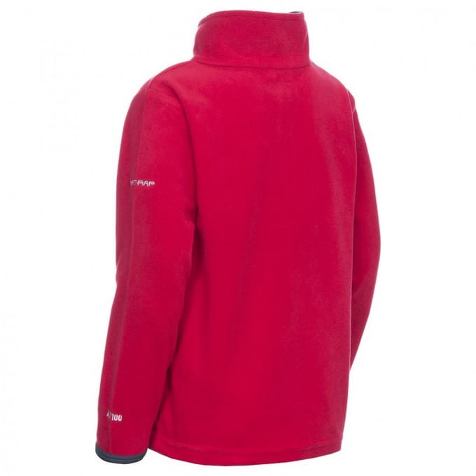 Trespass - Jongens Etto Half Zip Fleece Sweater (Rood)