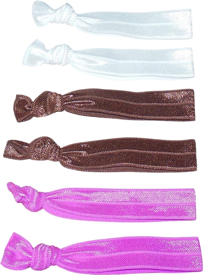 Festival/Ibiza polsbandjes wit-bruin-roze set van 6 stuks.