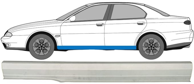 Reparatie dorpel voor Alfa Romeo 166 1998-2007 / Links