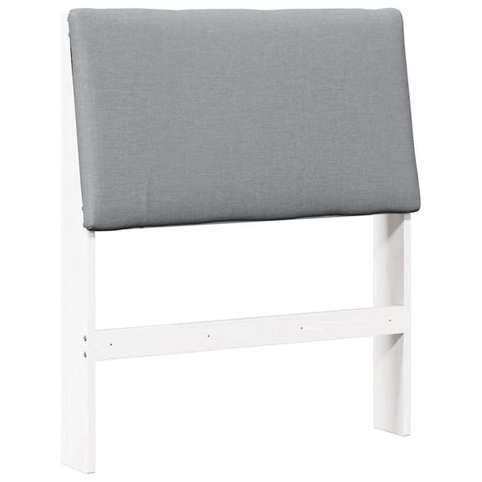 vidaXL Gestoffeerd hoofdbord Lichtgrijs 80 cm Massief grenenhout