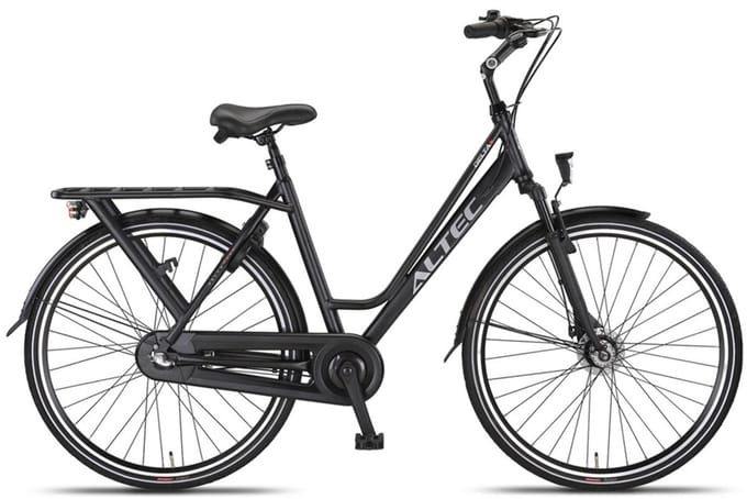 Altec Damesfiets Delta Plus 28 Inch 56 cm Dames 3V Rollerbrake Matzwart