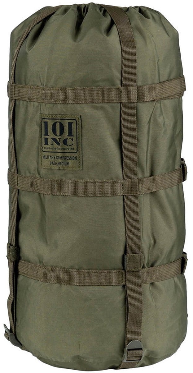 101 Inc compressiezak voor slaapzakken medium 20L, legergroen