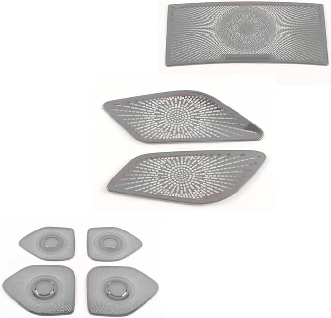Luidspreker Covers - Audio Trim - Auto Interieur - Krasbestendige Bescherming - 3 Sets - Zwart