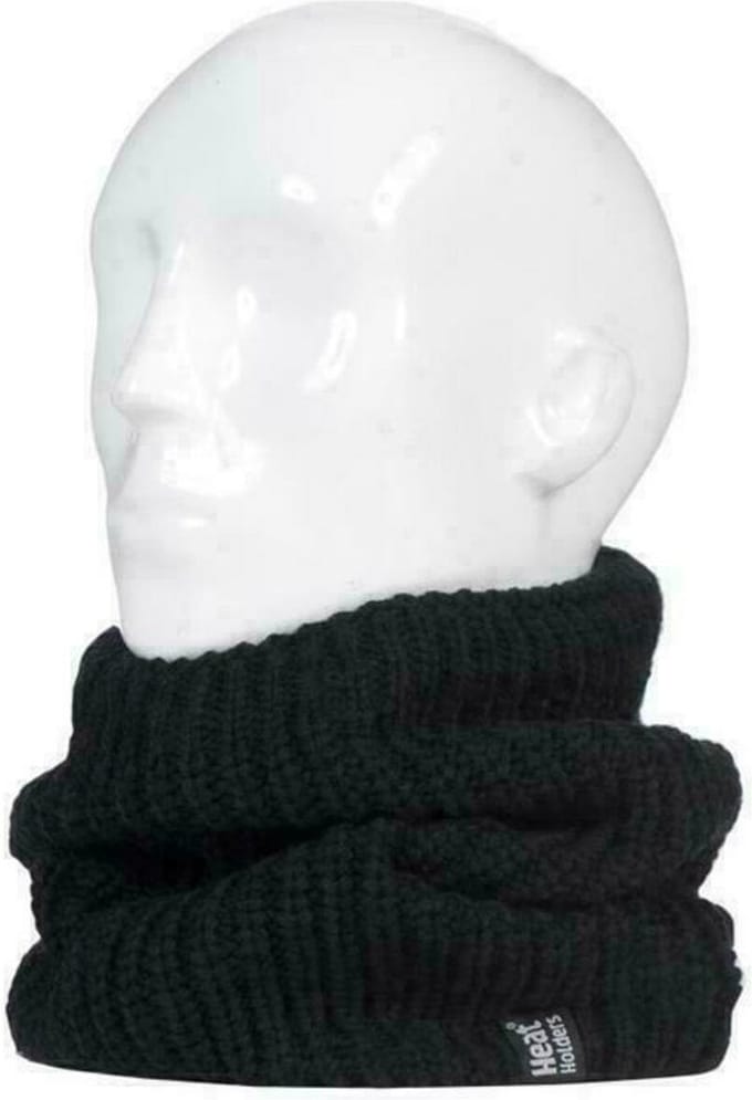 Heat Holders, Superwarme Heren Chunky Nekwarmer, Black, One Size