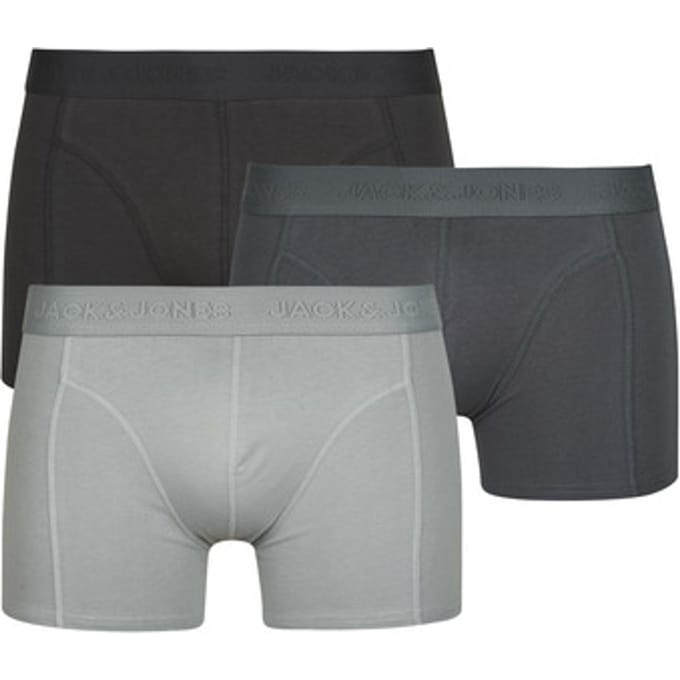JACK&JONES ADDITIONALS JACORDINARY TRUNKS 3 PACK NOOS Heren Onderbroek - Black Dark Grey - Light Grey