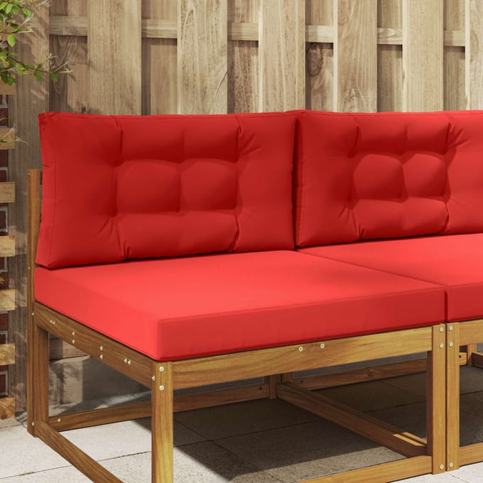 vidaXL - Buitenbankkussen - Polyester - Rood - 80 - x - 80 - cm