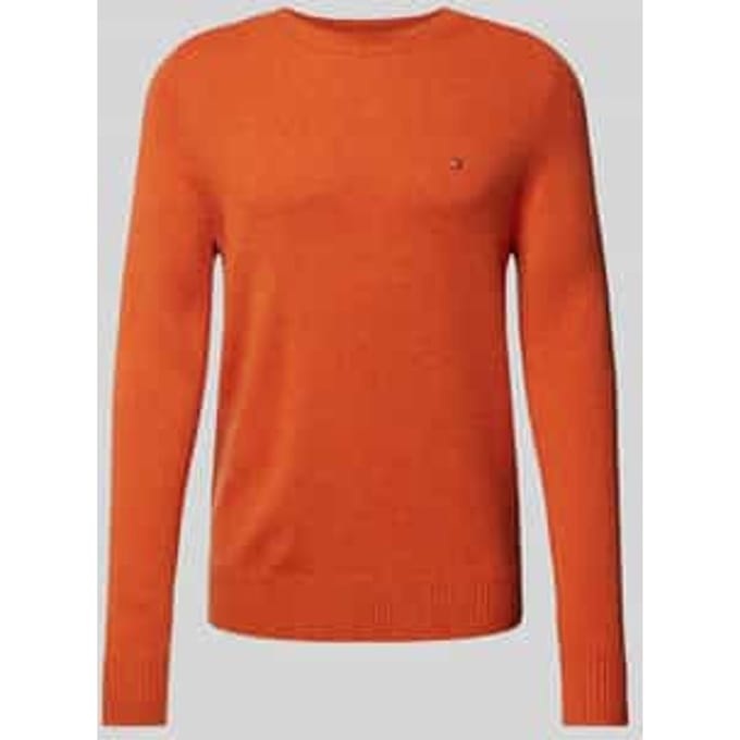 Wollen pullover met logostitching