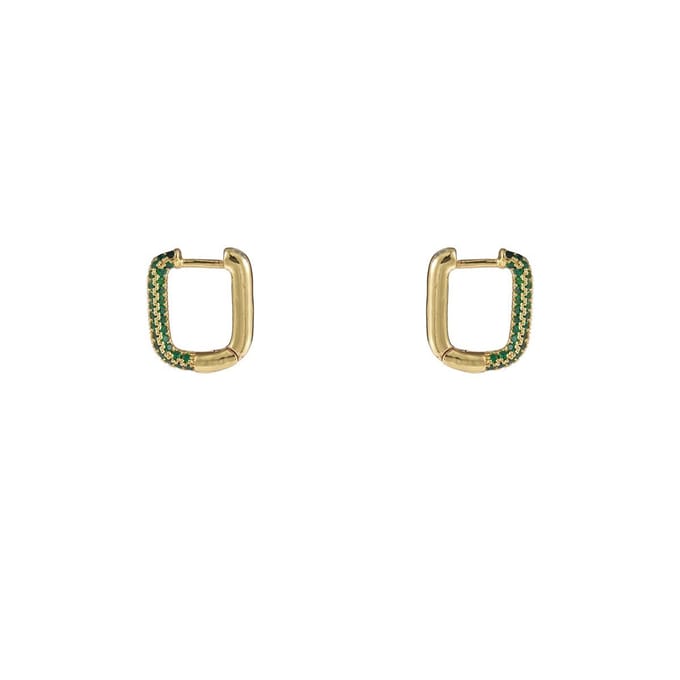 Go Dutch Label Oorringen Ovaal Hoop Groen