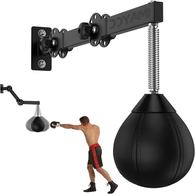 Bokszak Bal - Trainingsbal - Stress Verminderen - In Hoogte Verstelbaar - 178 x 203 cm - Zwart