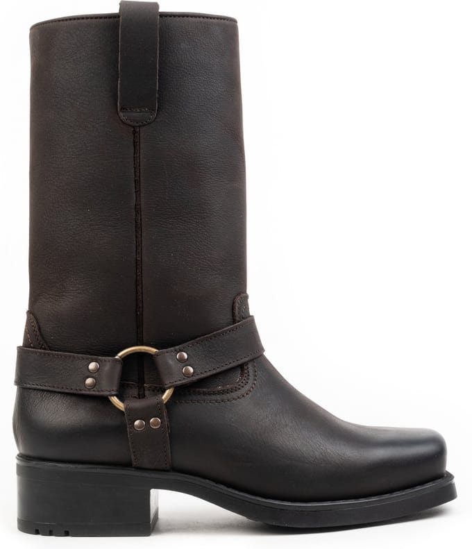 Nordland harness high boots heren gewaxt bruin leer
