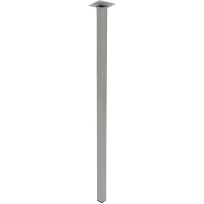 Duraline Meubelpoot Vierkant Staal 2,5x2,5x75cm Grijs